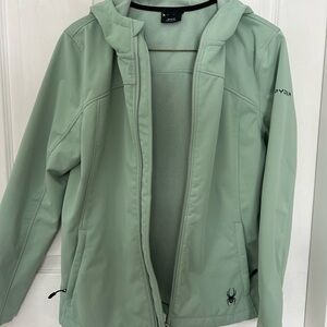 Spyder Women's Hooded Softshell Jacket - Light Sage